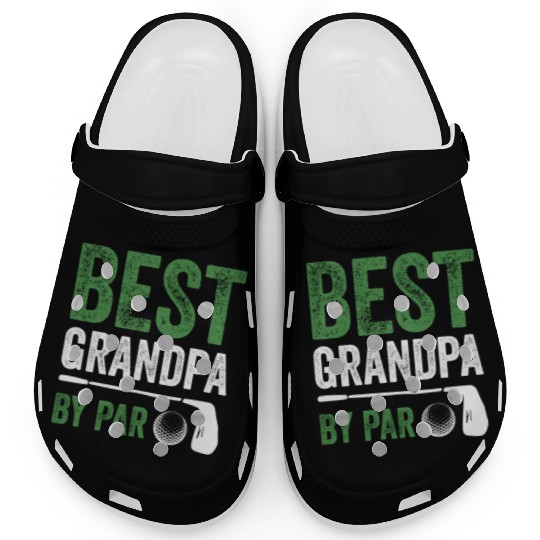 Golfer Grandpa Funny Golf Papa Grandfather Gift Clogs