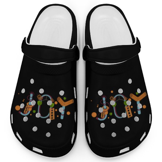 Geometric Blossom Alphabet Clogs