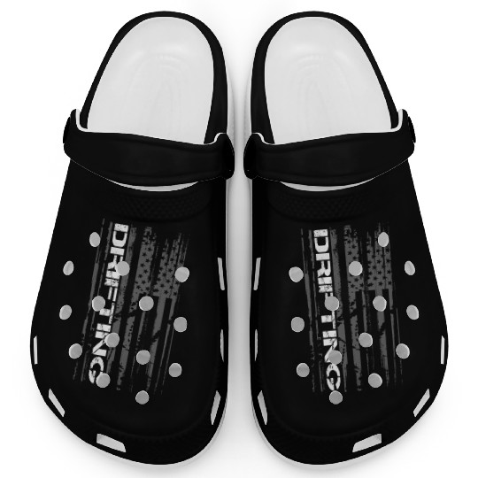 American Flag Car Racing Drifting Clogs