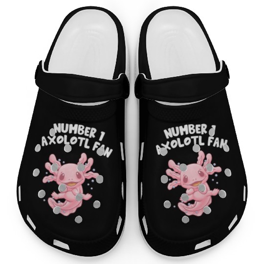 Number One Axolotl Fan Funny Salamander Humor Axol Clogs