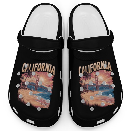 CALIFORNIA GOLDEN GATE BRIDGE BAY AREA Clogs