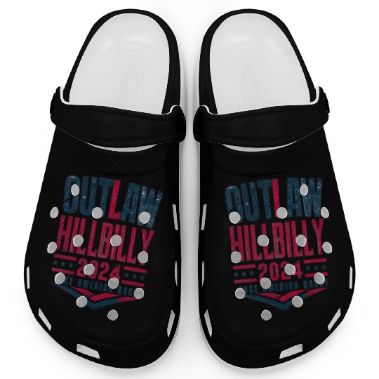 Vintage Elections Outlaw Hillbilly US Flag Clogs