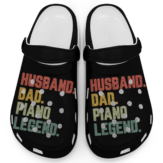 Husband Dad Piano Legend Funny Father Clogs