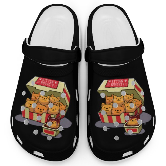 Kitten Nuggets Food Cat Lover Clogs