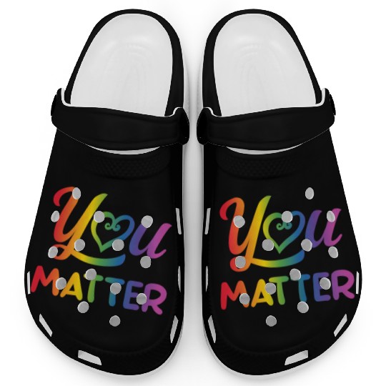 LGBT You Matter Transgender Lesbian Rainbow Gay Clogs
