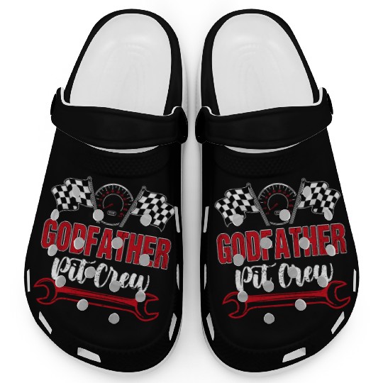Godfather Pit Crew Birthday Racing Car Clogs