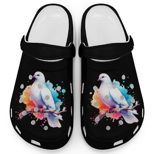 White dove of peace, dove for peace Clogs