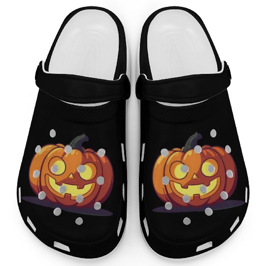 Happy Jack-o'-Lantern Pumpkin Clogs