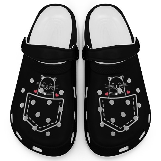 Kitten In My Pocket Clogs - Funny Cute Cat Lover