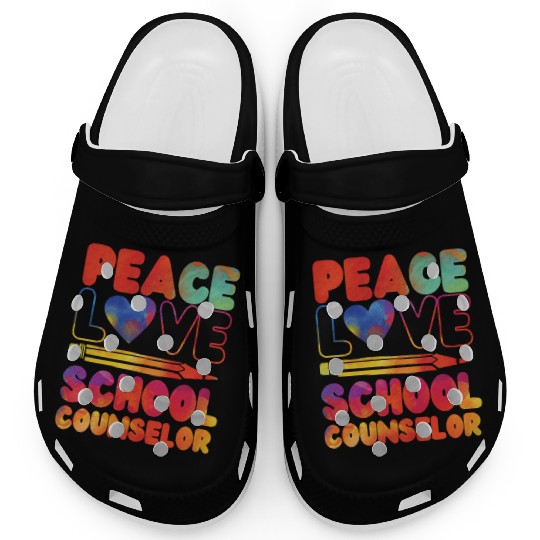 School Counselor Girl Watercolor Clogs