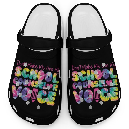 School Counselor Tie Dye Don't Clogs