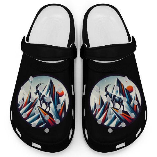 Abstract mountain goat Clogs