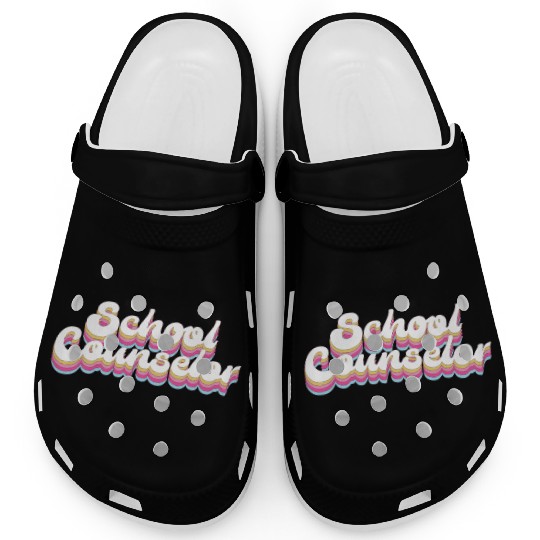 School Counselor Retro 80s 90s Clogs