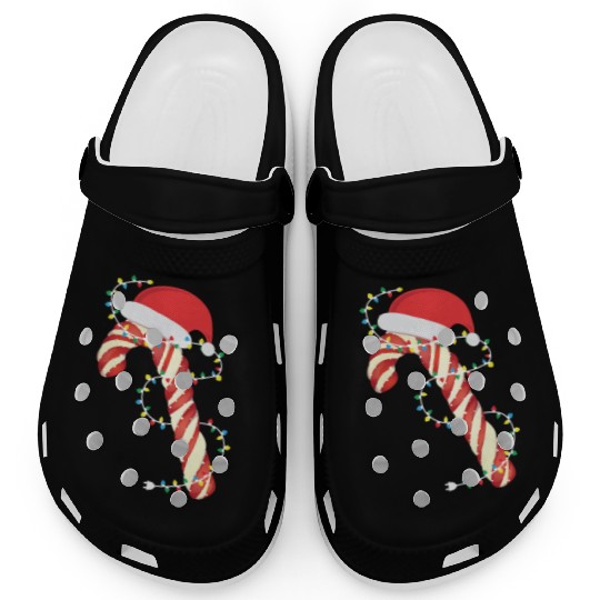 Christmas Candy Cane Santa Xmas Kids Toddler Youth Clogs
