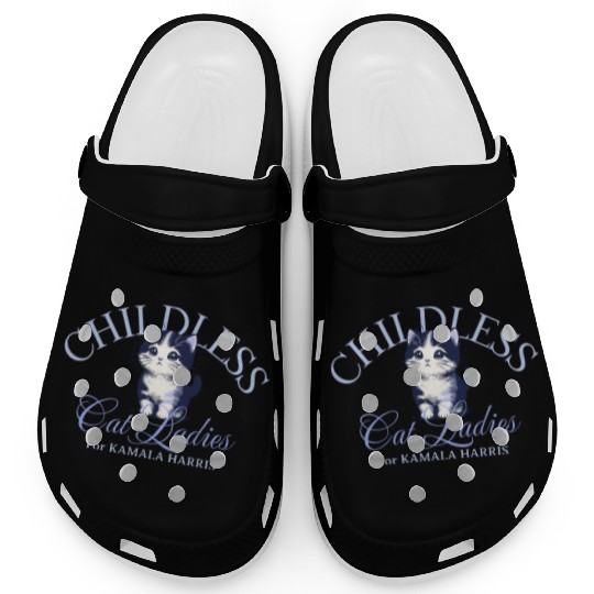Childless Cat Ladies For Kamala Harris Clogs