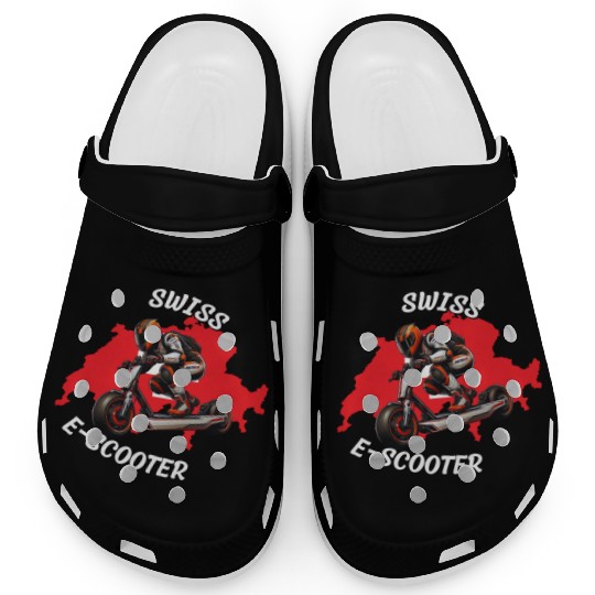 Swiss e-scooter rider Switzerland sport desing Clogs