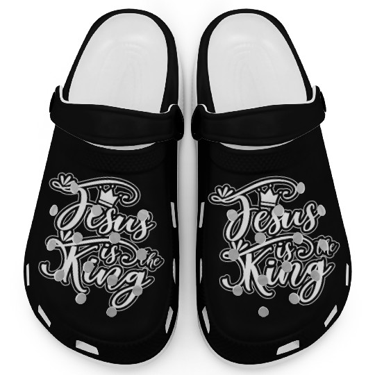 Jesus Is King Love Jesus Christian Christmas Clogs