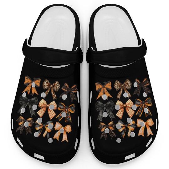 Coquette Halloween Bow Girly Spooky Season Hallowe Clogs