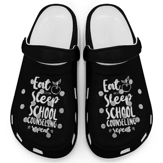 School Counselor Eat Sleep School Clogs