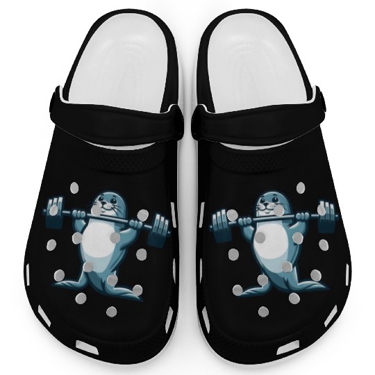 Seal fitness workout gym barbells training Clogs