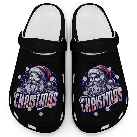 Santa Claus Typography: A Festive Vector Design Clogs