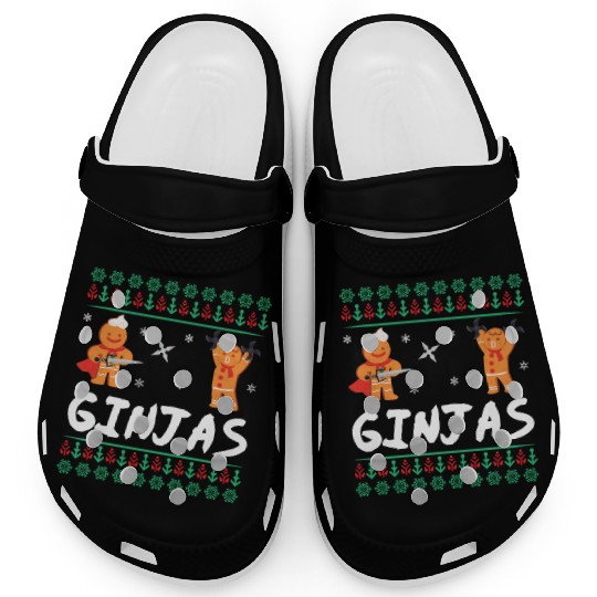 Funny Ginjas Gingerbread Ninjas Funny Ugly Christ Clogs
