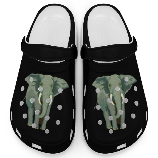 Elephant Face Funny Clogs - Funny Animal Face Lover