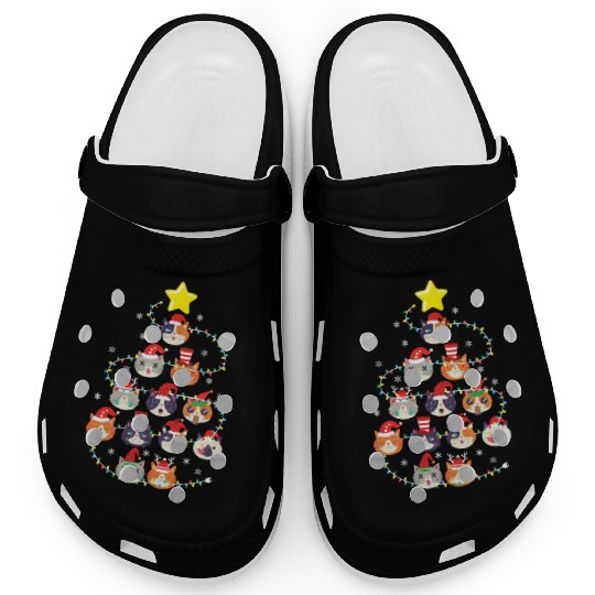 Cats Ugly Christmas Sweater Cat Snowflakes Xmas Clogs