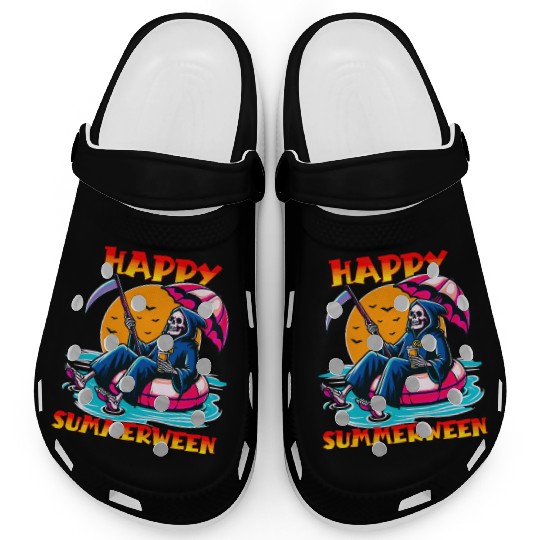 Happy Summerween Float Summer Halloween Spooky Clogs