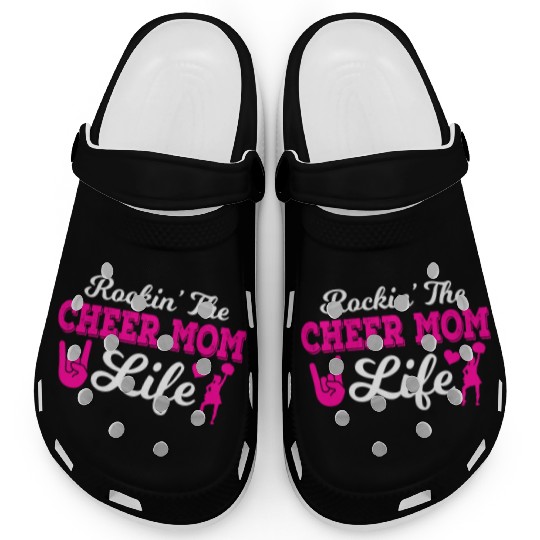 Rockin Cheer Mom Life Cheerleading Mother's Day Clogs