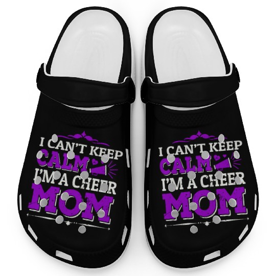 Keep Calm Cheer Mom Cheerleading Mother's Day Clogs