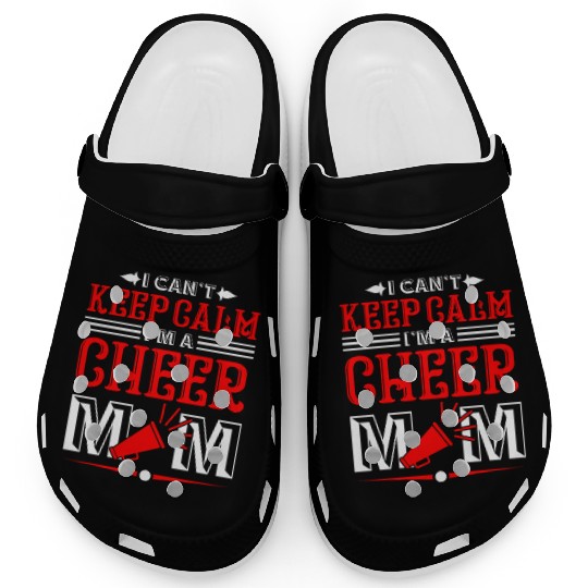 Keep Calm Cheer Mom Cheerleading Mother's Day Clogs