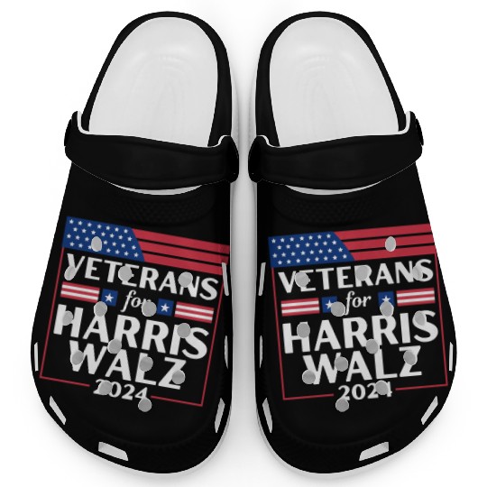 Veterans For Harris Walz 2024 Clogs