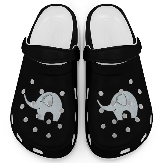 Kids Elephant Funny Design Clogs - Cool Animal Lover