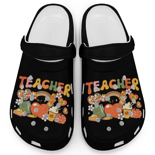 Teacher Fall Autumn Pumpkin Thanksgiving Thankful Clogs