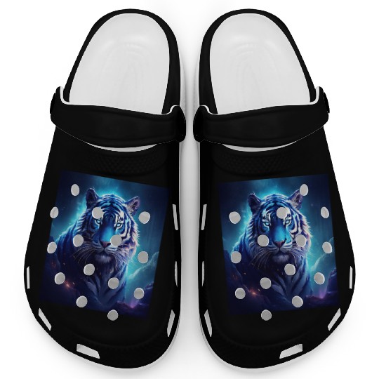 Blue Fantasy Tiger Clogs