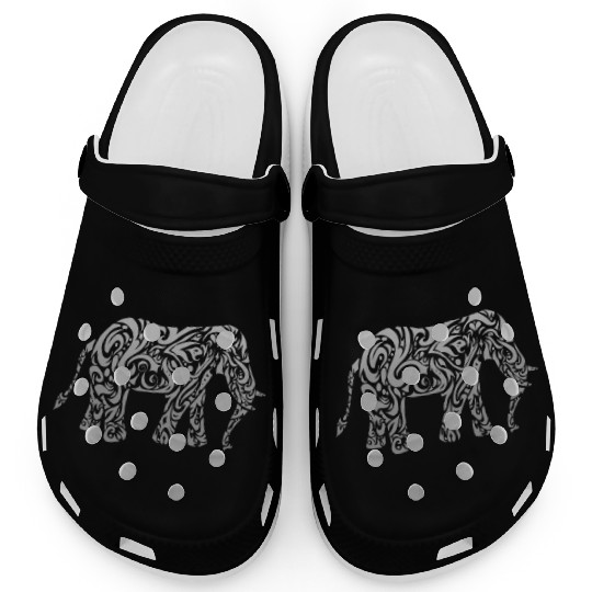 Tribal Elephant Graphic Design Cool Animal Lover Clogs