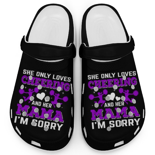 Loves Cheer Mom Cheerleading Mommy Mother's Da Clogs