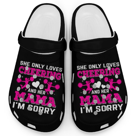 Loves Cheer Mom Cheerleading Mommy Mother's Da Clogs