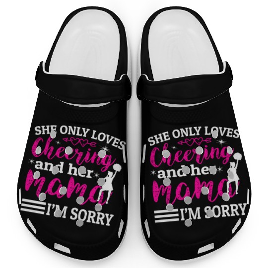 Loves Cheer Mom Cheerleading Mommy Mother's Da Clogs