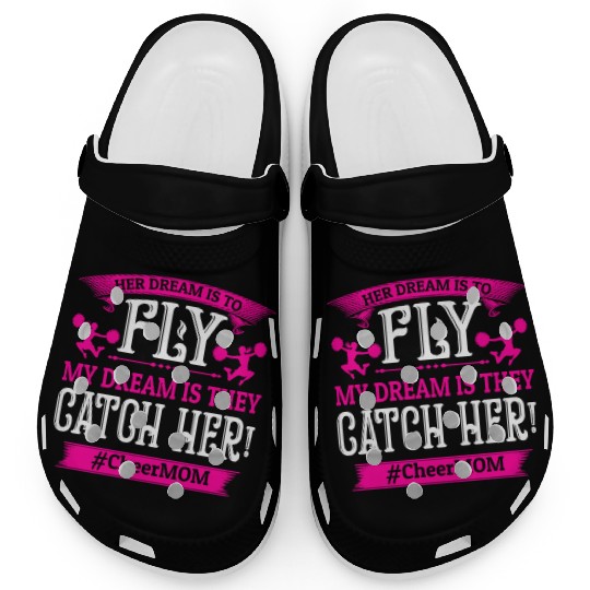 Dream Cheer Mom Cheerleading Mommy Mother's Day Clogs