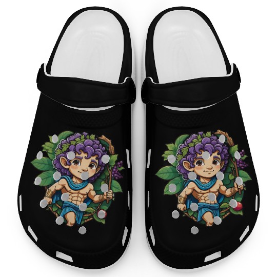 Cute Dionysus Greek Mythology God Clogs