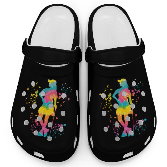 Golfer Colorsplash Kids Miniature Golf Clogs