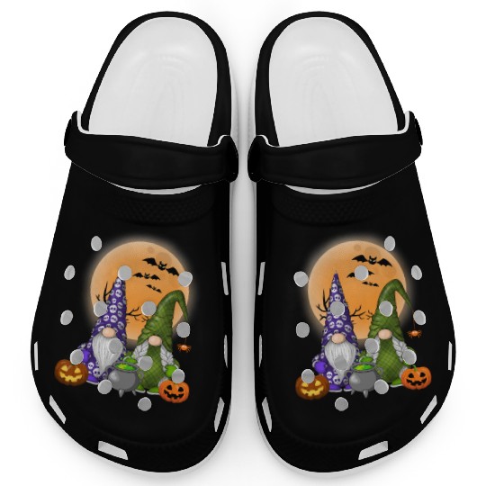 Gnome Witch Halloween Pumpkin Autumn Fall Holiday Clogs