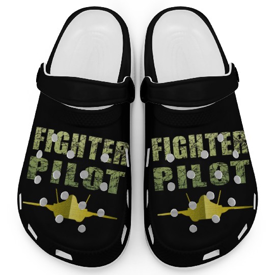 Fighter Pilot F-35 Art Design Clogs