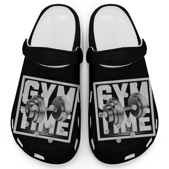 'Gym Time' Fitness Motivation GD Clogs