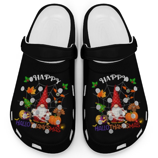 Happy HalloThanksMas Gnome Clogs
