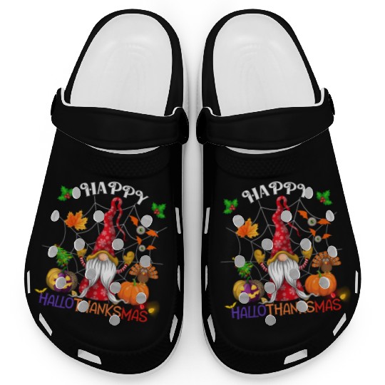 Happy HalloThanksMas Gnome Clogs