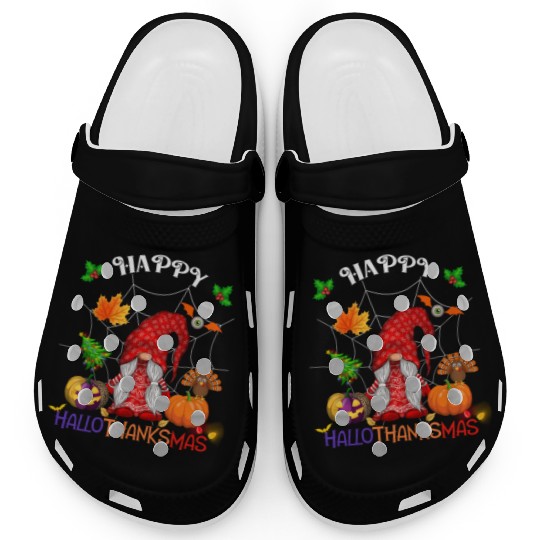 Happy HalloThanksMas Gnome Clogs