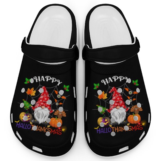 Happy HalloThanksMas Gnome Clogs